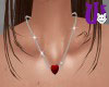Val Heart Necklace red