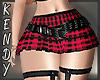 K~ Punky Plaid Red Skirt