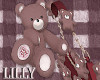 love teddy bag red
