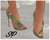 Leather Green Heels