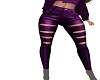 torn plum leather pants