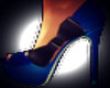 blue and black heels