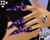 *E* purple long nails