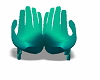 Teal Hand/palm seat