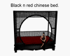 black n red chinese bed