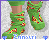 🍕 Green Pizza Socks