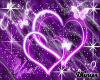 Glitter Purple Hearts