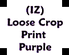 (IZ) Crop Print Purple