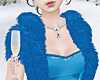 Aquamarine Fur Shrug