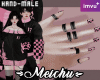 黒 K-u Checkered Nail M