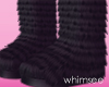 Brat Black Fur Boots