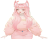 Pink Fox Girl Cutout