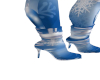 blue xmas heels