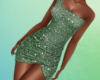 Sequin Mini Dress-Green