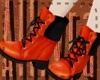 [A] Orange/Black Boots
