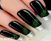 C~Black Mistletoe Nails
