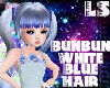 Bunbun White Blue Hair