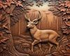 Deer Carving Wall Art