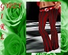 Belted Striped Pants[red