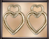 *L* Gold Heart Earrings