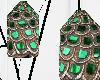 Emerald Lead Glass Lamp