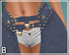 Denim Fringe Skirt Short