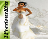Cream rose wedding dress