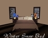 Winter Snow Cabin Bed