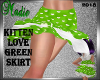 Kitten Love Green Skirt