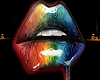 Rainbow Lips Cutout