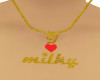 milky heart necklace