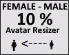 Avatar scaler 10%