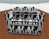 black white couch