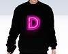 Neon D Letter Sweatshirt