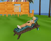 Turquoise Print Lounger