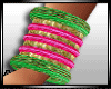 A~L/R green pink bangls