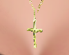 MM CROSS GOLD  NECKLACE