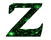 Letter Z Green Stars