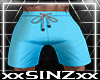 X Blue Swim Trunks X Men