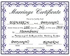 Blue wedding Certificate