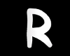 Letter R in Pure White