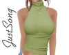 ~JS T-Neck Top Sage