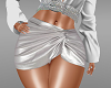 SR~SilverLame Silk Skirt