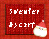 *[J] RED SWEATER+SCARF*