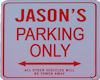 Jason Parking Sticker