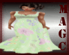 Lime design flowers dres