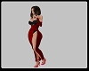 robe satin rouge