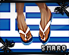 ∞ Greek  flip flops 