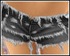 L] Black ripped shorts