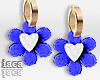 Rosi White Blue Earrings